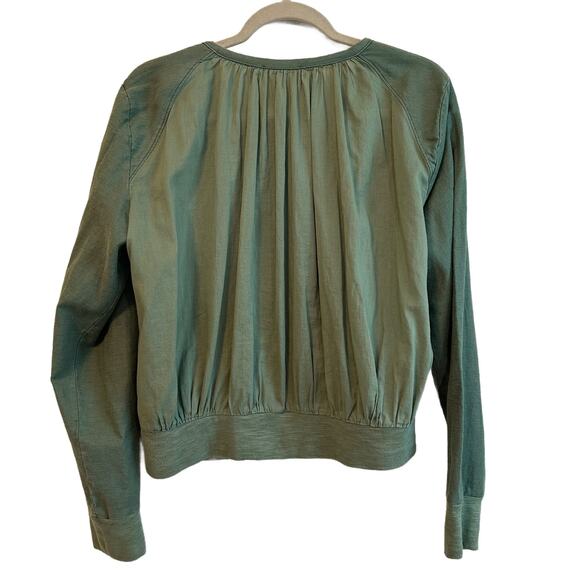 🌴 Anthropologie Hei Hei Jacket, Lightweight Linen-Cotton, Army Green, Size L - Picture 8 of 9